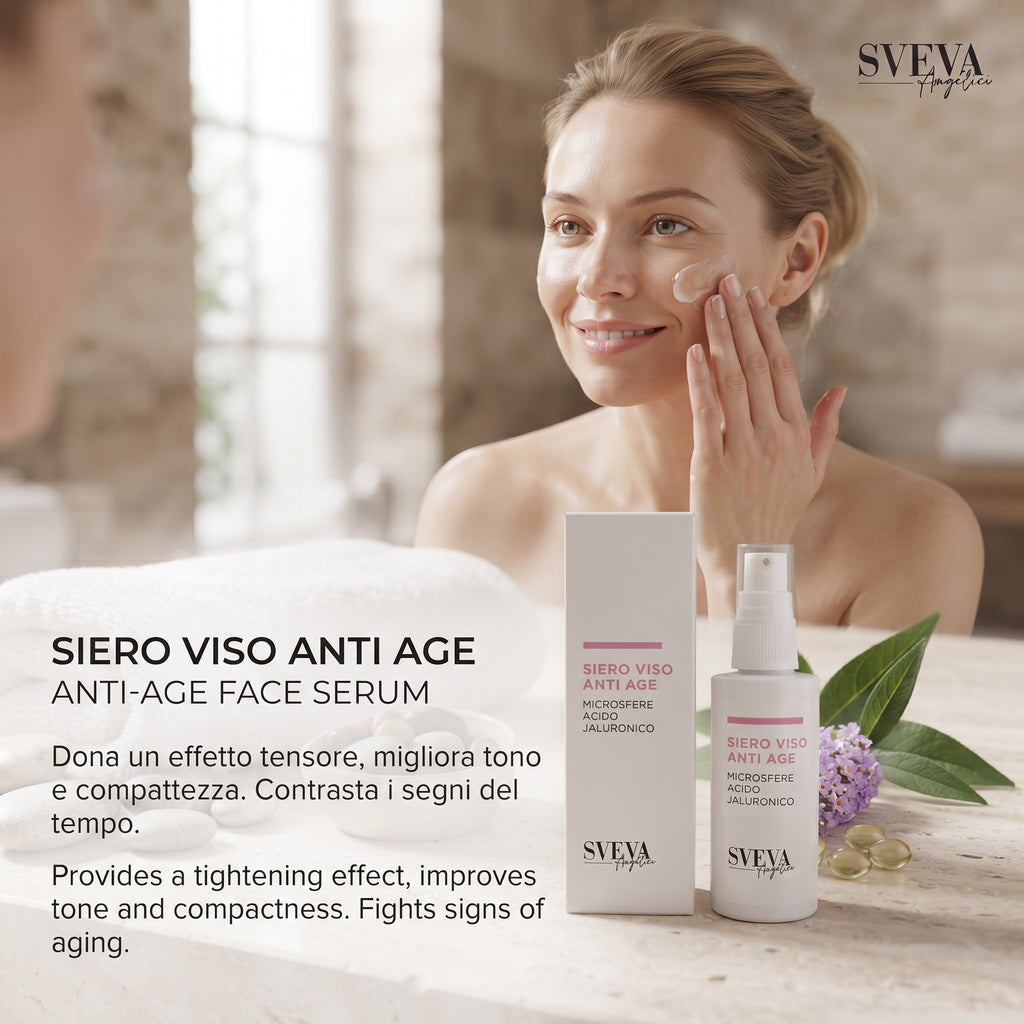 101 Cosmetica Sveva Anti-Age Face Serum with Hyaluronic Acid Microspheres Made in Italy Sveva Line 50 ml
