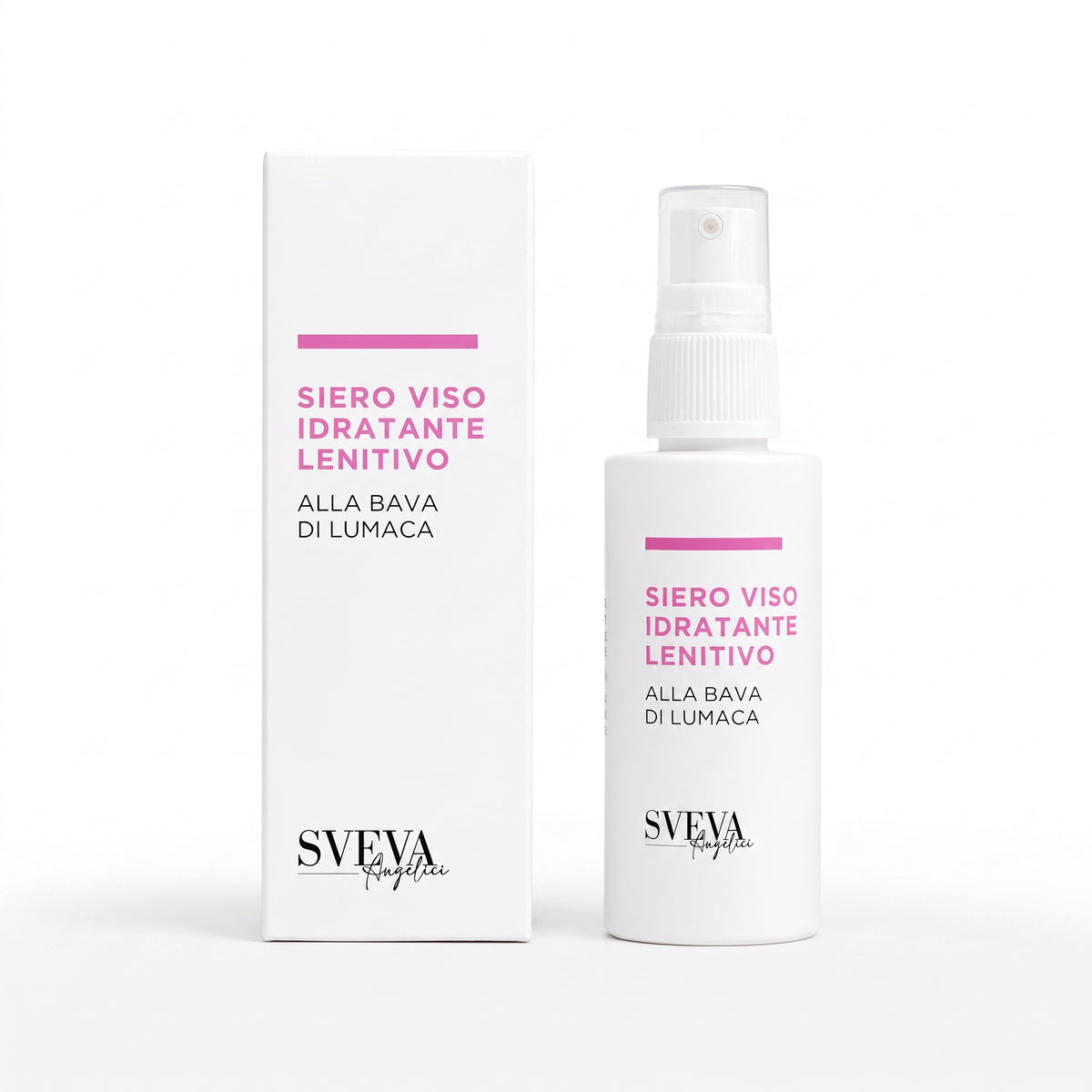 101 Cosmetica Sveva Hydrating Soothing Face Serum with Snail Secretion Filtrate and Hyaluronic Acid Made in Italy Sveva Line 50 ml