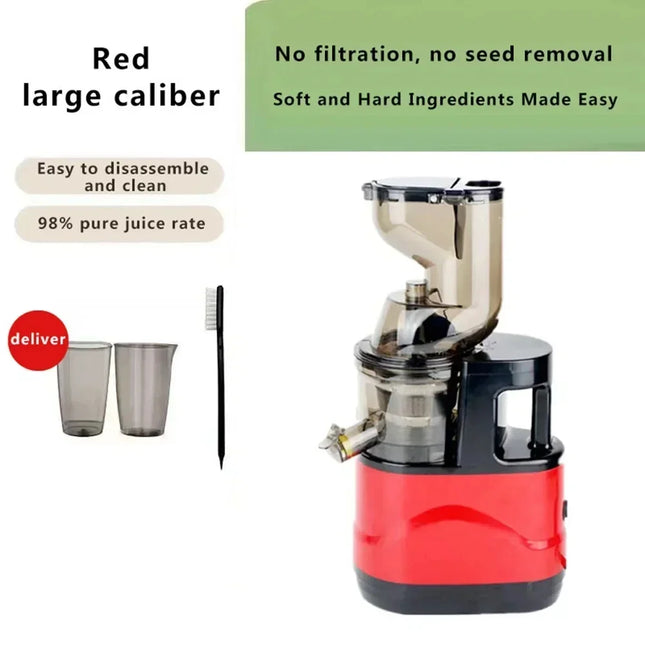 Slow Cold Press Juicer Machine with Large Feed Chute and 300W Motor for Fruits and Vegetable Juice