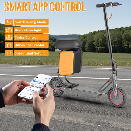 Foldable Adult Electric Scooter 350W Motor 25KM Range 8.5 Inch Tires with Storage Box and Smart App