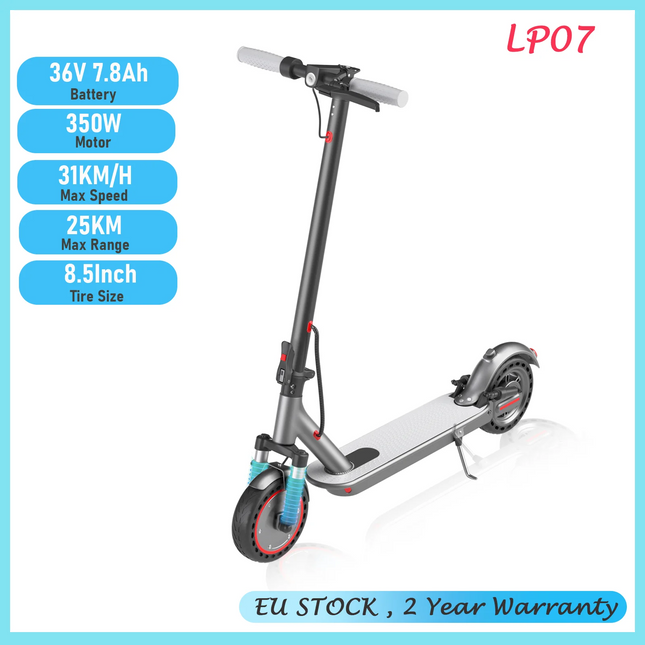 Foldable Electric Scooter with 600W Motor 31KM/H Max Speed 35KM Long Range and Built-in Turn Signals
