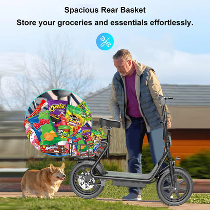 Foldable Electric Bicycle 500W Motor 54.6V Long Range Commuter E-Bike with Seat and App Connectivity