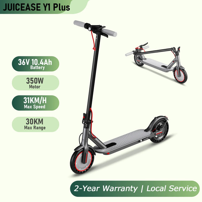 Foldable Electric Scooter with 350W Motor, 36V 10.4Ah Battery, 30KM Range, 8.5 Inch Tires, App Control
