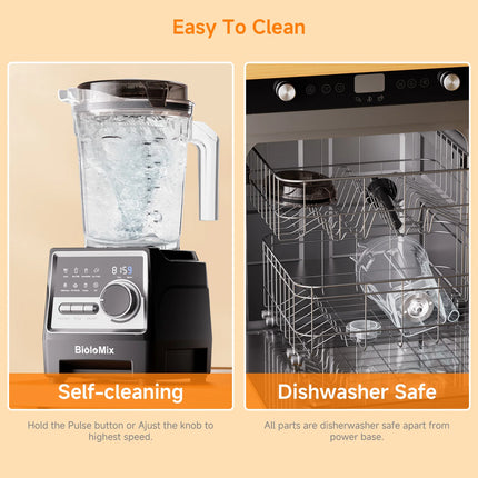 1500W professioneller Mixer mit 2,6L Tritan-Krug, 6 Klingen und 7 voreingestellten Programmen für Smoothies und Getränke