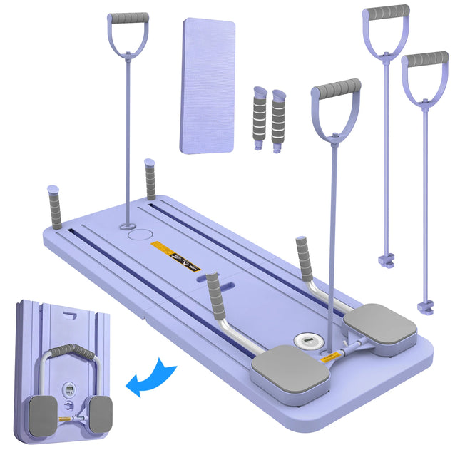 Foldable Pilates Reformer Abdominal Board with Automatic Rebound for Full Body Home Gym Exercise