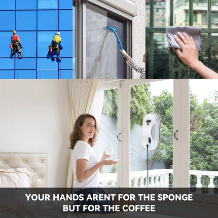 Automatischer Fensterreinigungsroboter mit Ultraschall-Wasserspray und Fernbedienung für die Glasreinigung zu Hause