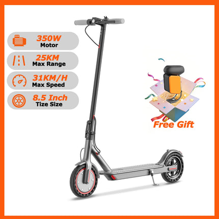 Faltbarer Elektroroller mit 350W Motor, 8,5 Zoll Reifen, 25 km Reichweite und Smart-App-Anbindung