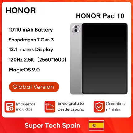 Tablet Pad 10 de 12.1 pulgadas con pantalla 2.5K 120Hz, Snapdragon 7 Gen 3, batería de 10100mAh, cámara de 8MP, WiFi 6