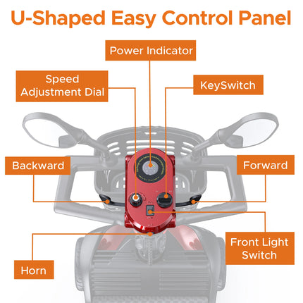 Scooter électrique pliant 4 roues moteur 250W autonomie 20 km pour personnes âgées et déplacements quotidiens
