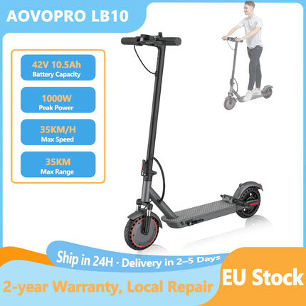 10 Inch Foldable Electric Scooter with 500W Motor 35KM Range and App Control for Urban Commuting