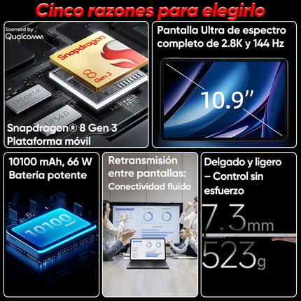 nubia Pad Pro 10.9 Inch Tablet Snapdragon 8 Gen 3 2.8K 144Hz Screen 10100mAh Battery Gaming Multimedia