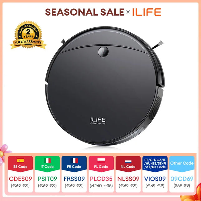 V10 Robot Vacuum Cleaner with 5000Pa Suction Power Gyro Navigation and Self Charging Docking Station