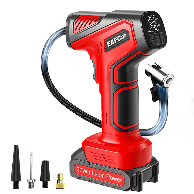Portable Wireless Tire Inflator 160PSI Digital Air Compressor With LED Light For Cars Bikes And Balls