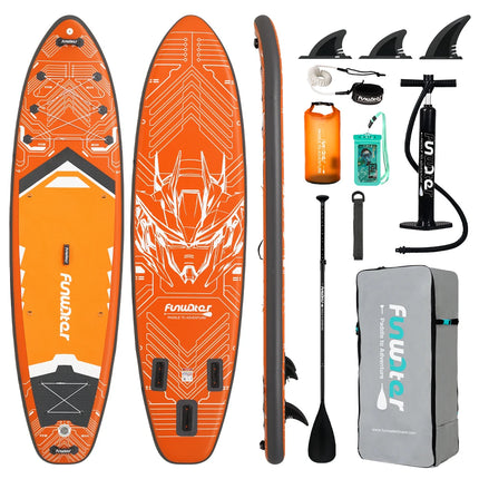 Paddle gonflable debout 11,5 pieds Large SUP stable pour sports nautiques, aventure et voyage