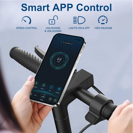 Electric Scooter 500W Motor 42V 14.5Ah Battery 40KM Long Range 10-Inch Pneumatic Tires Foldable Adult