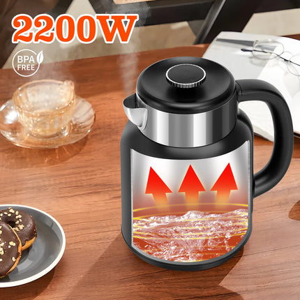 1.7L Stainless Steel Electric Kettle with Adjustable Temperature Control 40-100C Rapid Boil 2200W