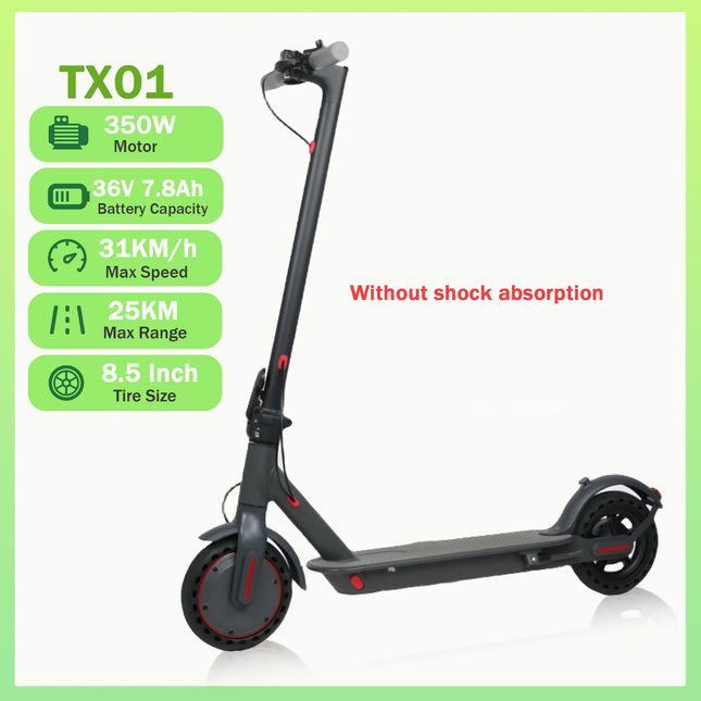 500W Electric Scooter with 10 Inch Tires Long Range Foldable Commuter for Urban Travel 35km Speed