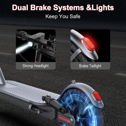 Monopattino elettrico pieghevole per adulti con motore 350W, autonomia 30 km e batteria ad alta capacità 36V 10,5Ah