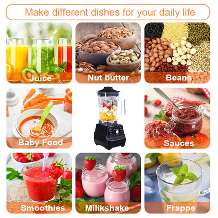 1800W Hochgeschwindigkeitsmixer mit 1,8L Behälter und tragbarem Smoothie-Becher für professionelle Küchensmoothies