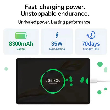 Tableta de 11.5 pulgadas, Procesador Snapdragon 685 Octa-Core, Pantalla 2.5K 120Hz, Batería de 8300mAh, Android