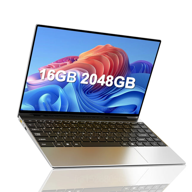 14.1 Inch Ultra Slim Laptop, 16GB RAM, 2TB SSD, Intel Pentium Processor, Windows 11, Full HD Display