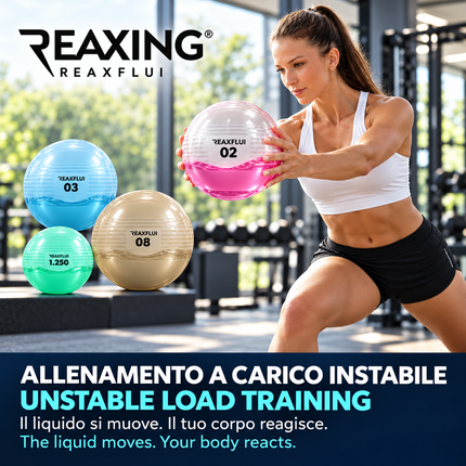 Reaxing Reax Fluiball, ballon lesté dynamique, 1–10 kg, Made in Italy